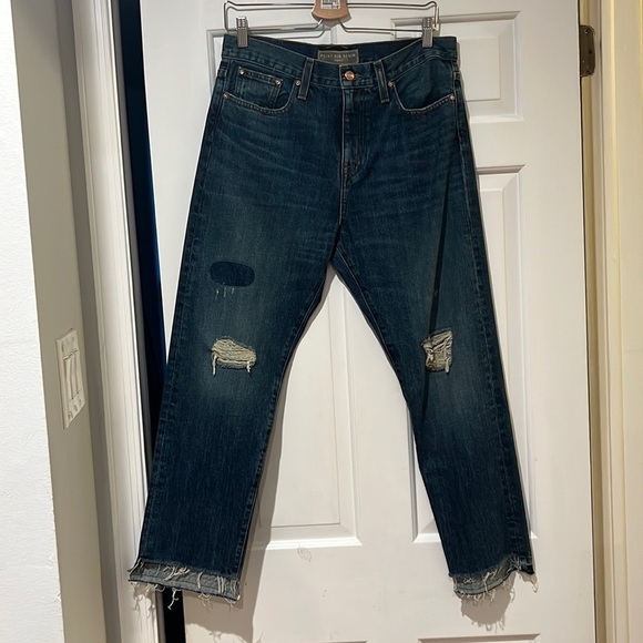 Point Sur Denim - J. Crew- cropped step hem high rise crop jeans - Picture 1 of 11